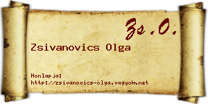 Zsivanovics Olga névjegykártya